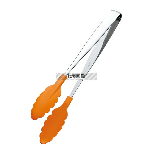 田辺金具 抗菌耐熱カラートング 大 オレンジ 30cm 全長:300 トング No.3431520