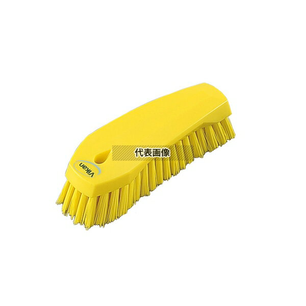 【5個セット】ヴァイカン ハンドブラシ ハードタイプ 38906 イエロー 66×190 ブラシ No.3593310
