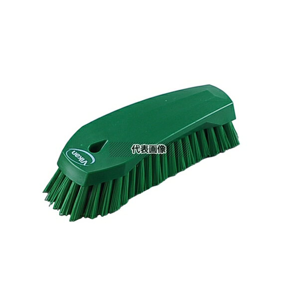【2個セット】ヴァイカン ハンドブラシ ハードタイプ 38902 グリーン 66×190 ブラシ No.3593410