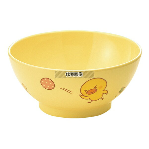 【5個セット】メラミン 子供食器 ひよこぐみ 飯茶碗 (身) イエロー J5BHIY 108×H50 和/洋/中 食器 No.3765900