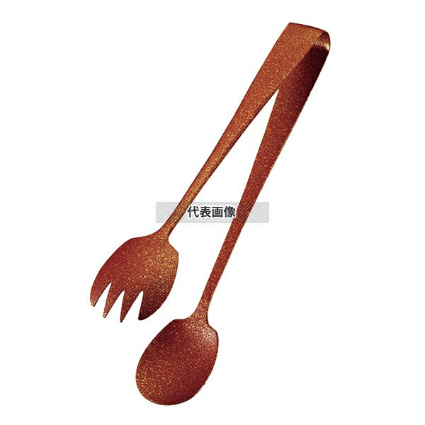 【2個セット】田辺金具 彩華 サラダサービストング 赤 4277 38×195 トング No.3912700