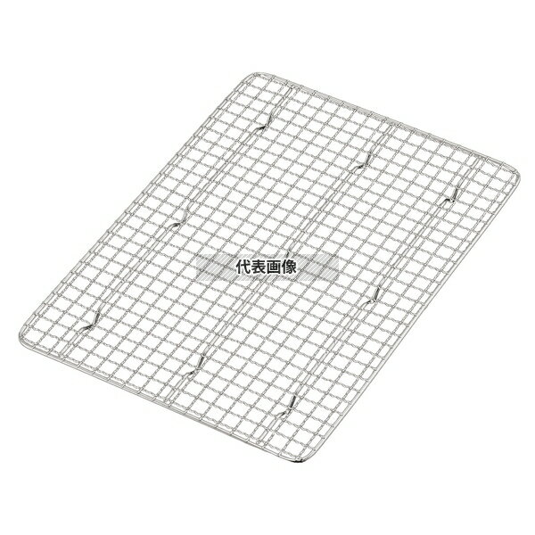 18-8(ステンレス) 角バットアミ クリンプ目 3枚取 30408 517×357×H15 アミ No.3989500