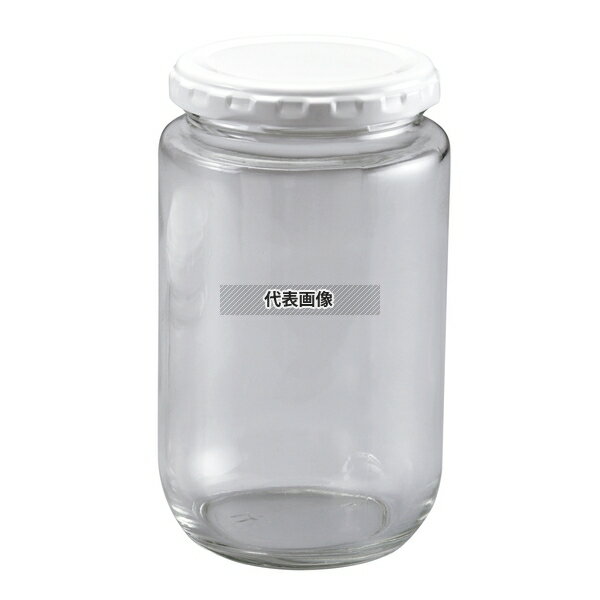 【5個セット】ガラスジャム瓶 (白キャップ付) F-450ST 約368cc φ72×123 瓶 No.4039840