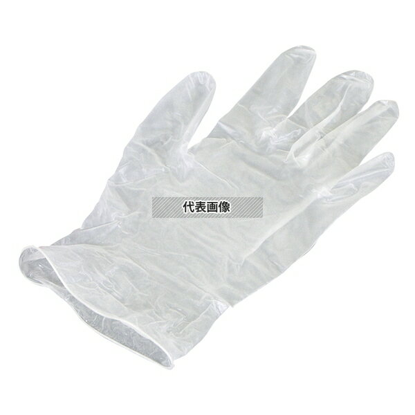 ビニール手袋 介護用スーパータッチ粉付 (100枚入) L 全長:240 手袋 No.4397912