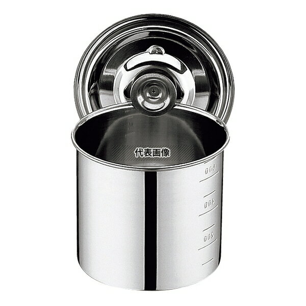 YUKIWA(三宝) UK 18-8(ステンレス) キッチンポット 目盛付 9cm 手無 0.6L φ95 ガス専用 No.6063000