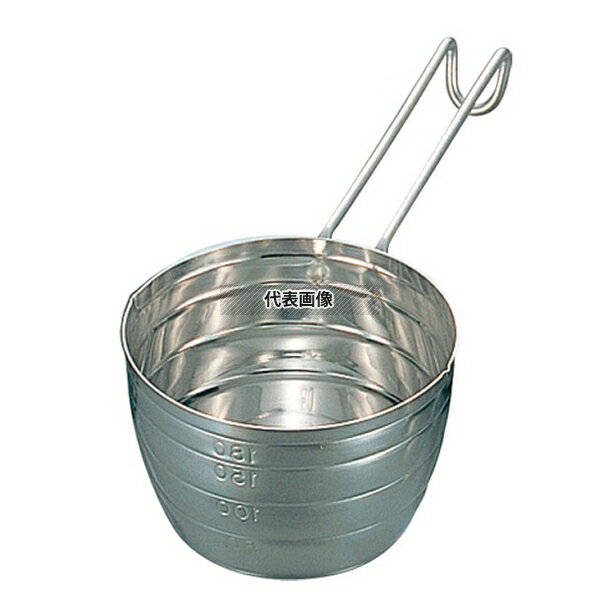日本メタルワークス 18-8(ステンレス) IKD 抗菌 湯煎用 計量カップ 200cc 200cc φ78×H58 水マス/計量スプーン No.6299200