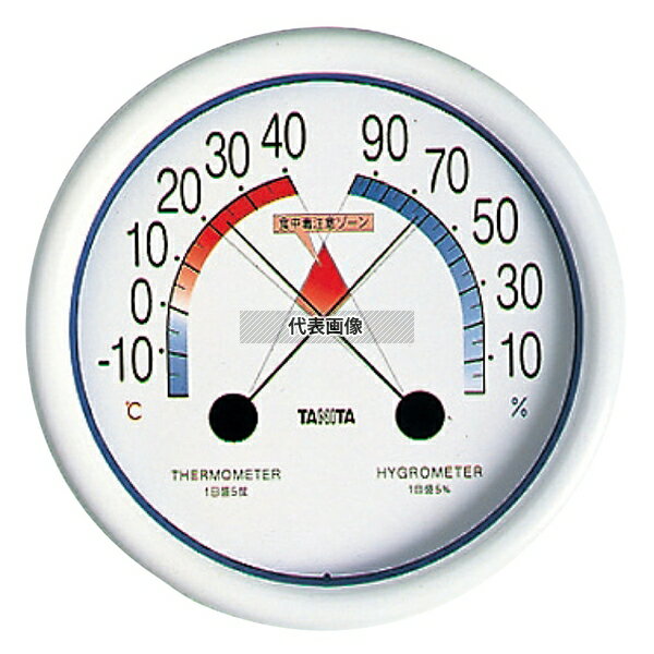 タニタ TANITA(タニタ) 食中毒注意ゾーン付 温湿度計 No.5488 φ180×H32 温湿度計 No.6815400