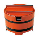 若泉漆器 桶型ガリ入 朱木目天黒 切込有 φ108×H83 和/洋/中 食器 No.6952300
