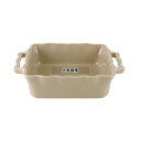 アポーリア スクウェアベイキングディッシュ 25cm ベージュ 110025019 1.8L 250×200×H75 ブランドキッチンコレクション No.7291330