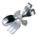 高山工業 18-8(ステンレス) ハッピーテディ ベビースプーン・フォークセット HT-125 90 カトラリー/箸 No.7442400