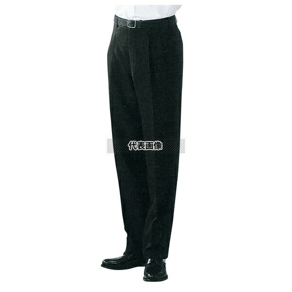 セブンユニフォーム スラックス DL2969-9 男性用ツータック 黒 ウエスト82cm ヒップ113×股上28.5×股下ハーフ丈92(cm) ユニフォーム No.7477440
