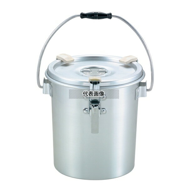 オオイ金属 アルマイト 丸型二重食缶 (クリップ付) 237-B 6L 6L 運搬/ケータリング No.8059600