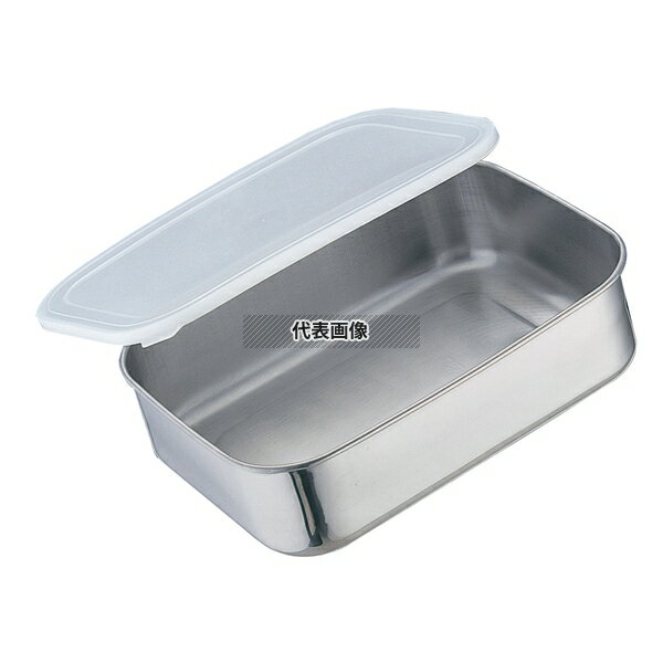 江部松商事 抗菌ステンレス キッチンバット 密閉蓋付 中 265×195×70 3100ml 265×195×H70 ストックポット/保存容器 No.8152100