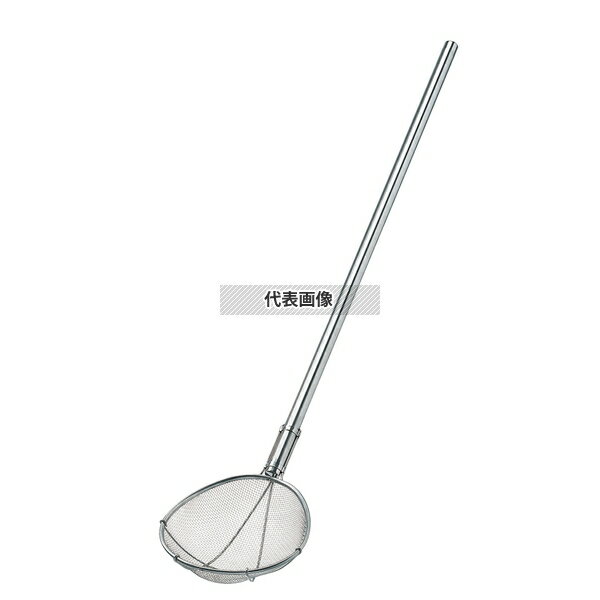 ThreeSnow(新越) 18-8(ステンレス)パイプ柄 小判型 給食用スイノー 特大 6.5メッシュ 30239 網:280×250 給食用スパテラ/すくい網/ひしゃく No.8202000