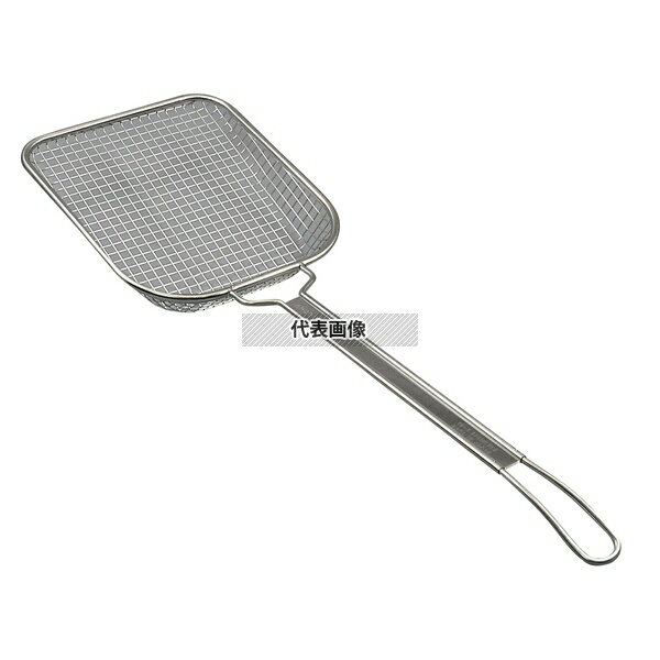 フジボシ 18-8(ステンレス) 角型フライ揚 4メッシュ 揚げ部:145×175 ギョーザ/フライヤー No.8375110