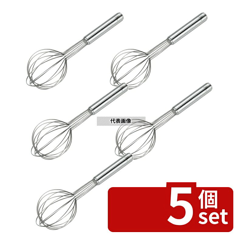 【5個セット】GSホーム 18-8(ステンレス) シェフランド バルーンホイップ 10インチ(#701425-98) 全長:255mm 泡立て No.0266370