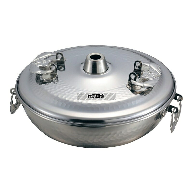 ファーストFACTORYの【2個セット】18-8(ステンレス) しゃぶ鍋 輝煌 2.4L φ260×H125 しゃぶしゃぶ鍋 No.0845600｜アングル2