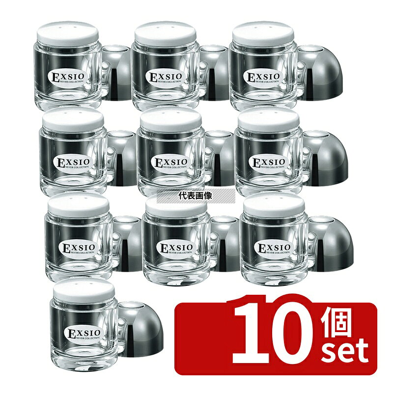 商品の特徴 エクシオ 塩・こしょう入れ EX-4 製品仕様 ●型番:EX-4 ●商品ブランドシリーズ:エクシオ ●品名情報分解1 物:調味料入れ ●外寸:φ48×H78/ ●材質:本体：メタクリル樹脂/フタ：ABS樹脂(メッキ)/中ブタ：EVA樹脂/パッキン：シリコン樹脂 JANコード：4904778088641