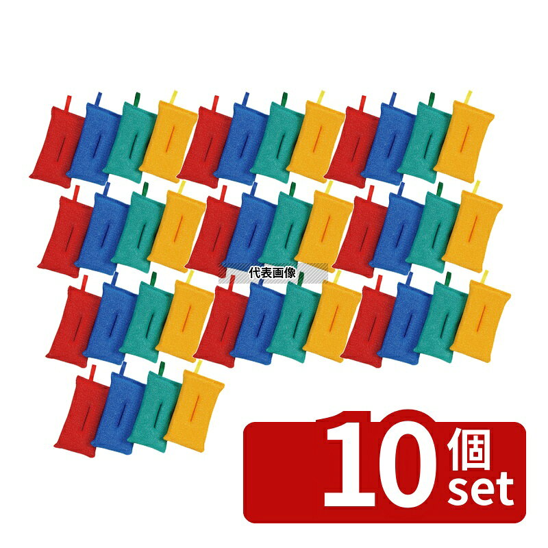 【10個セット】ハイメッシュクリーナー 小 黄 縦:145 スポンジ No.1014320