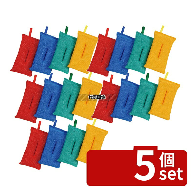 【5個セット】ハイメッシュクリーナー 小 緑 縦:145 スポンジ No.1014330