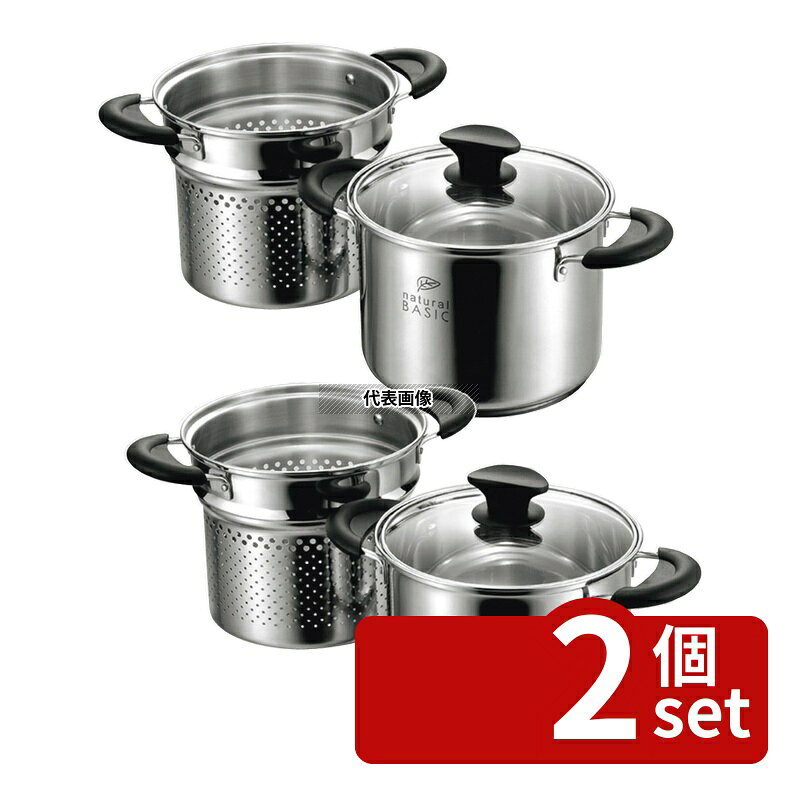 商品の特徴 18-8(ステンレス) ナチュラルベーシック パスタポット 20cm NB-30 ●電磁調理器は勿論、あらゆる熱源に適合。 ●熱伝導の良いアルミニウムをステンレスで挟み込んだ底三層構造。 ●錆びにくくお手入れしやすい18-8ステンレス製。 ●内面ミラー仕上げ ●中かご付で麺類を茹でるのに最適。 ●中かごなしで寸胴鍋としても使え、ゆで物や煮物にも最適。 製品仕様 ●型番:NB-30 ●英語商品名:Stainless-Steel natural BASIC Pasta Pot 20cm NB-30 ●商品ブランドシリーズ:ナチュラルベーシック ●品名情報分解1 物:パスタポット ●品名情報分解3サイズ:20cm ●外寸:外径:224/底径:163 ●内寸:φ200/深さ：148 ●重量:2kg ●容量:4.9L ●板厚み:0.6 底厚3.6 ●材質:本体：18-8(ステンレス)(0.6mm)/底部：アルミニウム(2.5mm)・18-0ステンレス(0.5mm)/蓋：強化ガラス/中かご：18-8ステンレス(0.6mm) ●電磁調理器:200V ●製造生産国:中国 JANコード：4900634003346