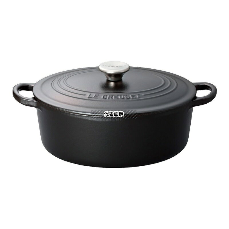 ル・クルーゼ トラディション ココットオーバル 27cm 2102-27-00 マットブラック No ...