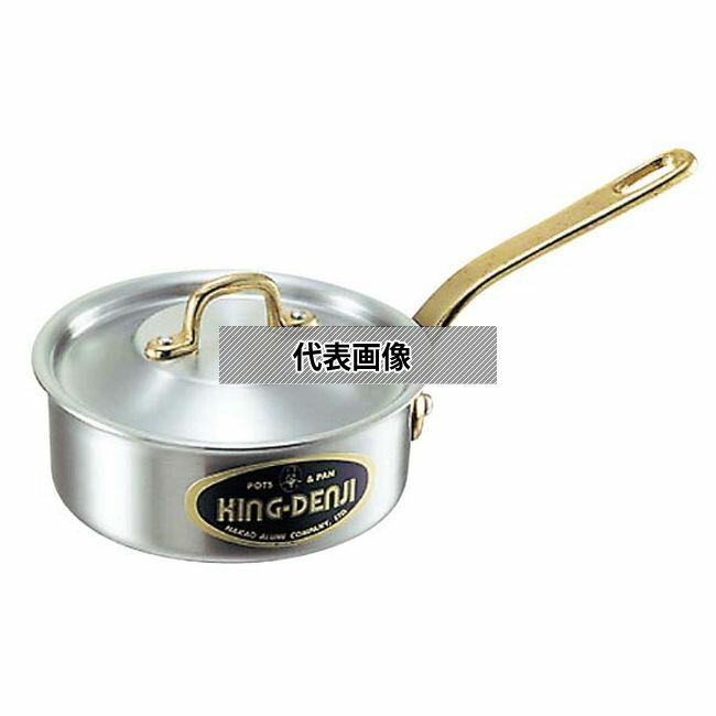 NAKAO(中尾) キングデンジ 浅型片手鍋 (目盛付) 24cm 3.5L φ256 No.4823400 IH/ガス兼用鍋