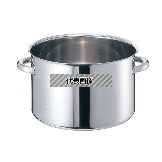 EBM(江部松) モリブデンジII 半寸胴鍋(目盛付)36cm 蓋無 OD380×BD330 寸胴鍋 IH・ガス兼用鍋 No.8689500