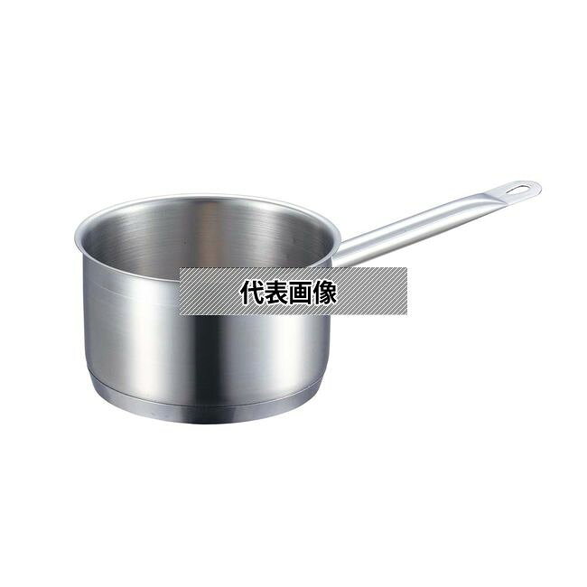 EBM(江部松) 18-8(ステンレス) プロシェフ IH 深型 片手鍋 24cm 蓋無 6.1L φ253 IH/ガス兼用鍋 No.8886900