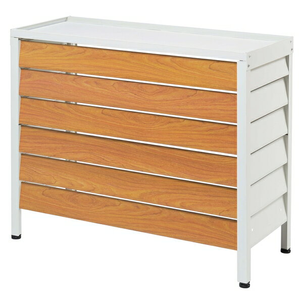 SANKA(サンカ) アルミ製 室外機カバー ルーバー標準 ホワイト 室外機ラック ASC-LRW