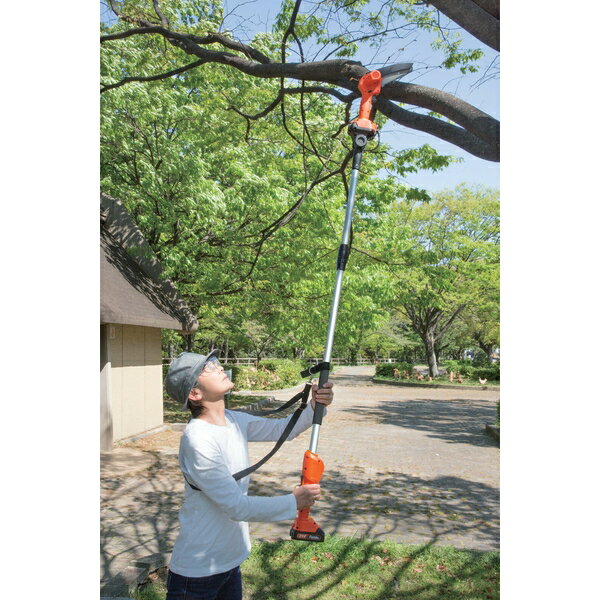 ファミリー・ライフ NEW充電式コードレス2WAY高枝チェーンソー 8点セット＋予備バッテリー[04287]【在..