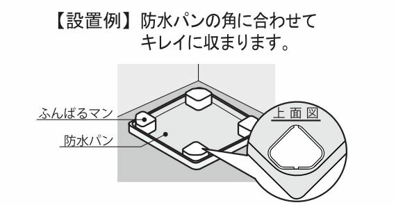 因幡電機産業　洗濯機用防振かさ上げ台 ふんばるマン　OP-SG600　(4個入)007-00088【在庫有り】 3