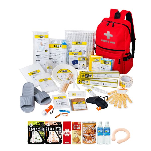 ファミリー・ライフ 防災士が選んだオリジナル防災用品38点セットDX[a33628] 防災セット 防災グッズ 地震 災害対策 避難グッズ 避難セット ファミラ【在庫有り】