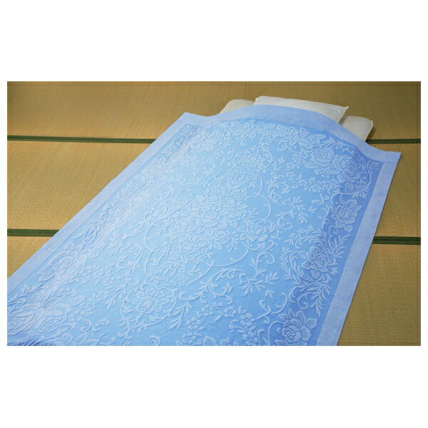 ファミリー・ライフ 今治産大判サイズボリュームタオルケット ブルー [a3426120] | 日本製 大きめ 綿10..