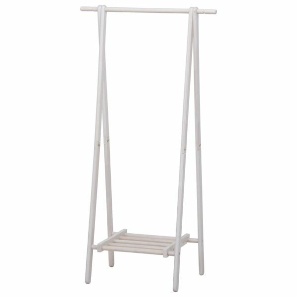 不二貿易 14103 木製ハンガー ジョイント 75 WH 木製ハンガーラック コート掛け コートラック ホワイト 白