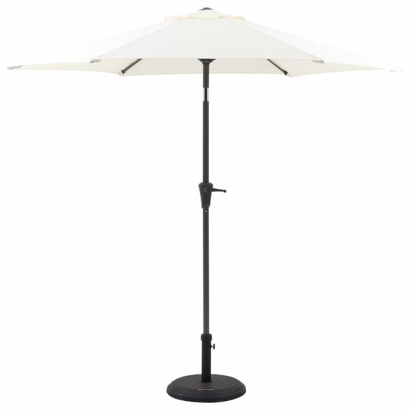 不二貿易 37851 アルミパラソル 240cm アイボリー パラソルスタンド 錘 重り ガーデン 固定 ベーススタンド 土台