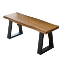 後藤家具物産 ダイニングベンチ VT-01-130B-OAK 一枚板風 ベンチ 天然木 耳付き 無垢 なぐり加工 幅130cm