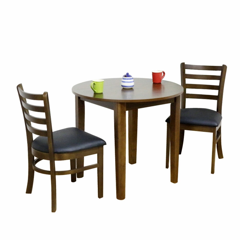 後藤家具物産 ダイニング3点セット DC-ERN-3-BR 北欧 3点セット テーブル イス 円卓 幅80cm ブラウン | ブラウン 幅80 丸型 カジュアル シンプル おしゃれ