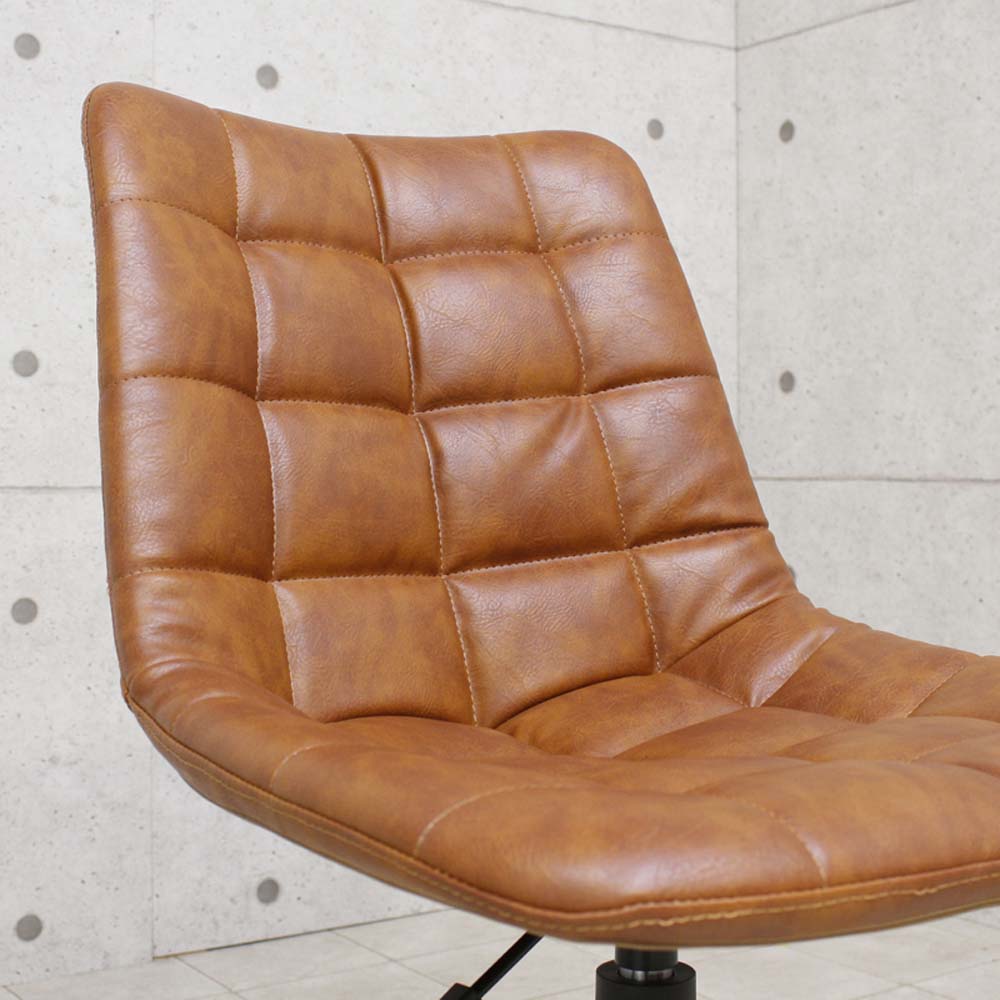 後藤家具物産 オフィスチェアー OA-09-LBR ロジェ ライトブラウン色 ワークチェアー キャスター付き 昇降式 回転 | 幅47cm キャスター OAチェア [3]