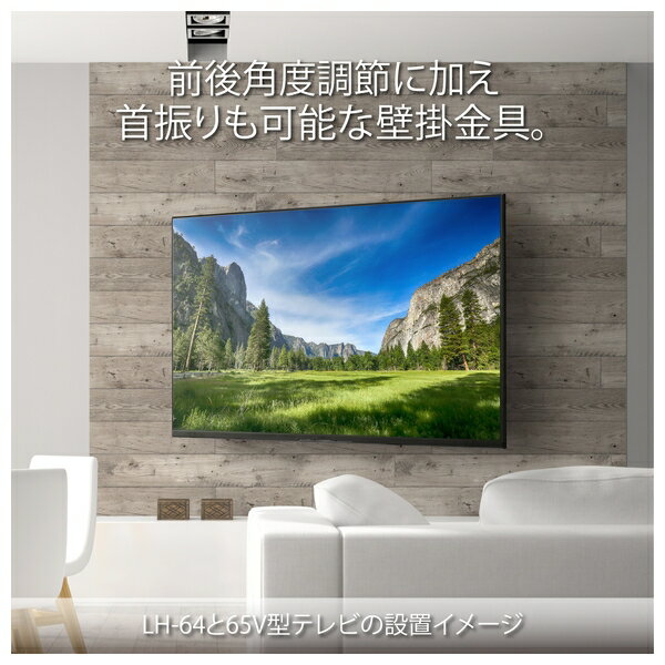 ハヤミ工産(HAMILeX) LH-64 【～65V型】 WALL ブラック 壁掛金具 角度調節タイプ(...
