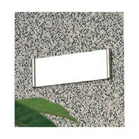 光 サイン 80mm×240mm×3mm アクリルホワイト ステンレスUP1264　ビス付 無地