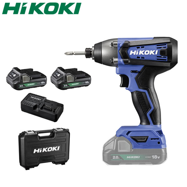 インパクトドライバー 電動ドライバー 18V ハイコーキ(HiKOKI) コードレスインパクトドライバ FWH18DF(2BG) (5760-1287) 電池×2個 充電器 ケース付 タイヤ交換 電動ドリルドライバー ドライバードリル【在庫有り】