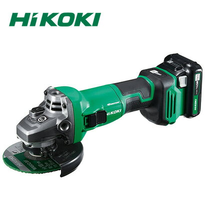 商品の特徴 HIKOKI（日立工機）10.8Vコードレスディスクグラインダ　G1210DA（NN)　バッテリー不付 ■商品の特徴■ ●業界初！※ 　100mm 10.8Vコードレスディスクグラインダ 　※2023年1月現在。国内電動工具メーカーにおいて（当社調べ）（10.8V 100mmコードレスディスクグラインダ） ●14.4V製品と同等の作業スピード 　10.8V製品ながら当社製品G14DSL2と同等の作業性能を実現。 ◆鉄筋切断スピード比較(目安)※ 作業条件　切断トイシ（研ちゃんカット）外径：100mm　材料：10mm鉄筋（SD345）　推力：15N ※数値は参考値です。材料や条件により異なります。 ●コンパクト& 軽量&スリムボディ ●徹底した安全機能 ・ブレーキ付 スイッチを切るとブレーキがかかり安全性がアップするだけでなく、停止までの時間が短縮されるため、次の作業にすぐ取りかかれ作業効率が格段に向上します。 ・多重の安全機能を搭載 ブレーキ/ソフトスタート/再起動防止/キックバック軽減システム ●4段階変速で様々な作業に対応 　回転数切替スイッチを押すことで、トイシの回転数を用途に応じて選択することができます。 ●1充電当たりの作業量（目安）※ ・作業内容:鉄筋の切断 切断トイシ（研ちゃんカット） 外径：100mm 材料：?10mm鉄筋（SD345） 推力：15N ・Ah:4.0Ah ・1充電あたりの作業量（目安）※:約40本 ※BSL1240M使用時。使用環境、蓄電池の状態などにより異なりますので目安としてください。 製品仕様 ■仕様（スペック）■ 使用電圧:10.8V トイシ寸法（外径×最大厚さ×穴径）:100×6×15mm モーター:直流ブラシレスモーター 無負荷回転数（気温20℃満充電時）:4,000?7,200min-1（回/分） 機体寸法（全長×ギヤカバー全高）:285×60mm（BSL1240M装着時） 質量（トイシ含まず）:1.7kg（BSL1240M装着時） 使用可能蓄電池:リチウムイオン電池10.8V（BSL12XXシリーズ） 蓄電池形名:BSL1240M 電圧-容量:10.8V-4.0Ah 充電器形名:UC12SL 充電時間※:約60分 標準付属品:レジノイドフレキシブルトイシ・スパナ・ホイルワッシャB3【ダイヤ用】・電池カバー ※使用環境、蓄電池の状態などにより異なりますので目安としてください。 JANコード：4966376409631