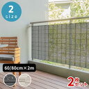 【2枚セット】 日本製 2size バルコニー ガーデン 装飾シート 200cm幅×60cm丈/80cm丈 | バルコニー 装飾 庭 ガーデン ポーチ パーキン...