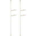 【お得な2個セット】NY-283 室内 突っ張り 物干し 幅9×奥行44×高さ220〜275cm 2段タイプ ライトグレー NY-283 | 室内 物干し 洗濯...
