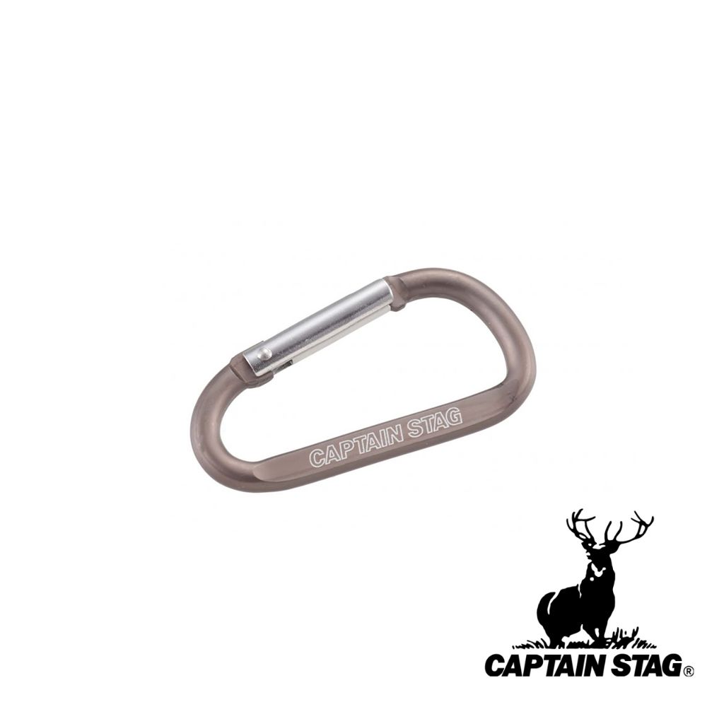 キャプテンスタッグ(CAPTAIN STAG) アルミアクセサリー Dカラビナ L (チタングレー) | チタングレー Dカラビナ アウトドア DカラビナL カラビナ キャンプ 雑貨 釣り具 Dカラナビ からびな キーホルダー リング 登山