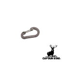 【お得な2個セット】キャプテンスタッグ(CAPTAIN STAG) アルミアクセサリー フラットカラビナ SS (チタングレー) | チタングレー アウトドア カラビナ キャンプ 雑貨 釣り具 からびな キーホルダー リング 登山 トレッキング SSサイズ 連結器具