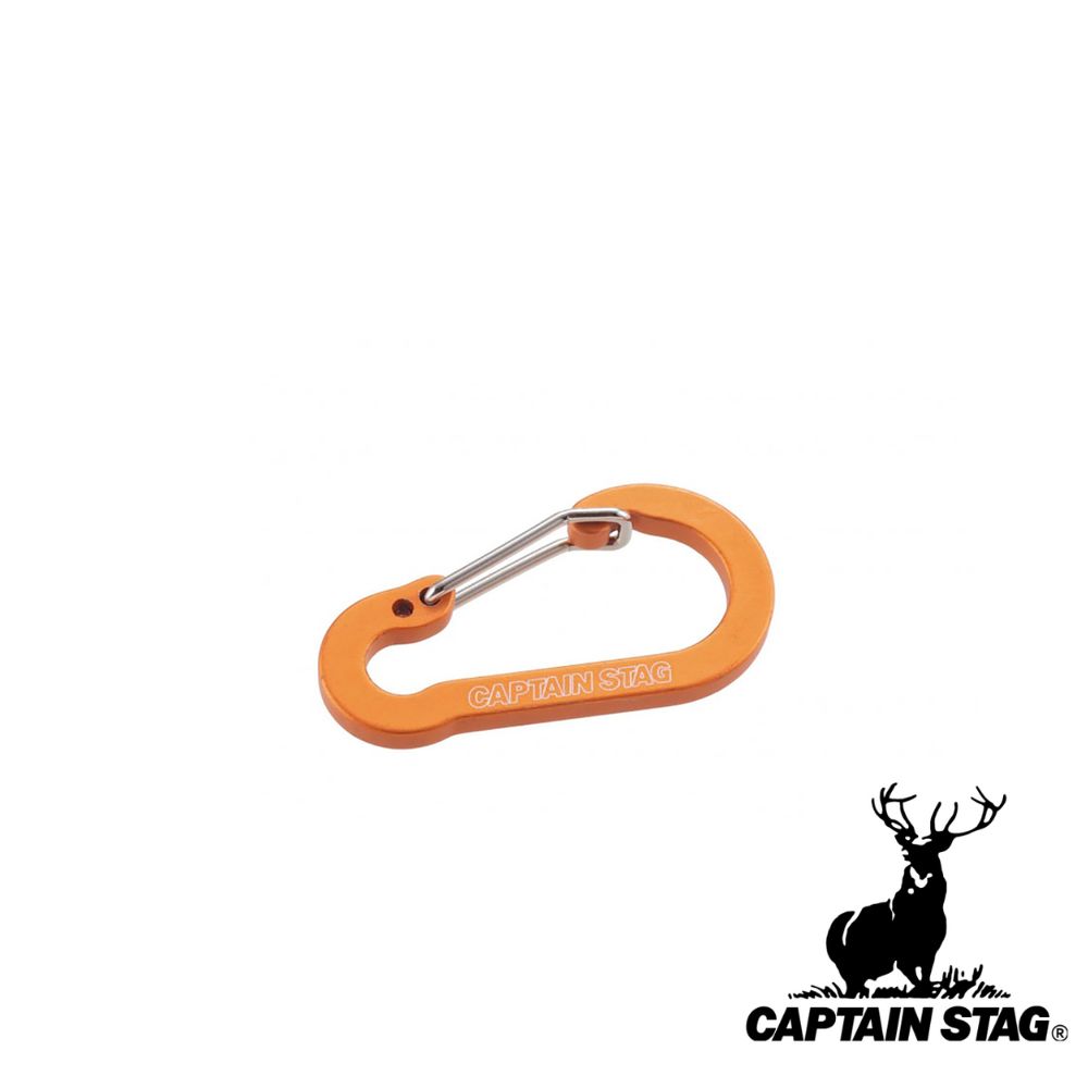 キャプテンスタッグ(CAPTAIN STAG) アルミアクセサリー フラットカラビナ S (オレンジ) | オレンジ アウトドア カラビナ キャンプ 雑貨 釣り具 からびな キーホルダー リング 登山 トレッキング Sサイズ 連結器具