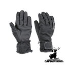 【お得な2個セット】キャプテンスタッグ(CAPTAIN STAG) 防風・撥水ストレッチグローブ (ブラック) M 耐水圧10000mm 透湿5000g/m2・...