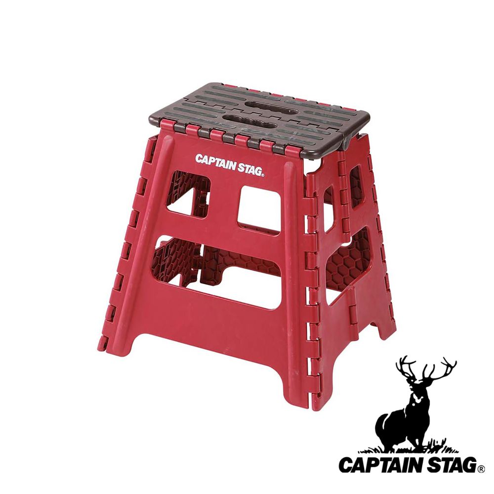 【お得な2個セット】キャプテンスタッグ(CAPTAIN STAG) 折りたためる ステップ L (レッド) | ステップ ..